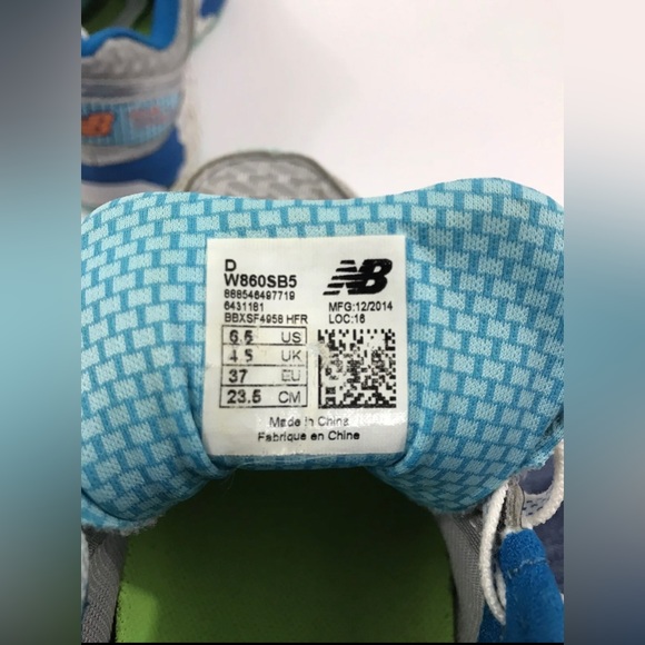 New Balance 860v5 Stability Women Silver Blue Running Shoes W860SB5 Size US 6.5D - Picture 8 of 10